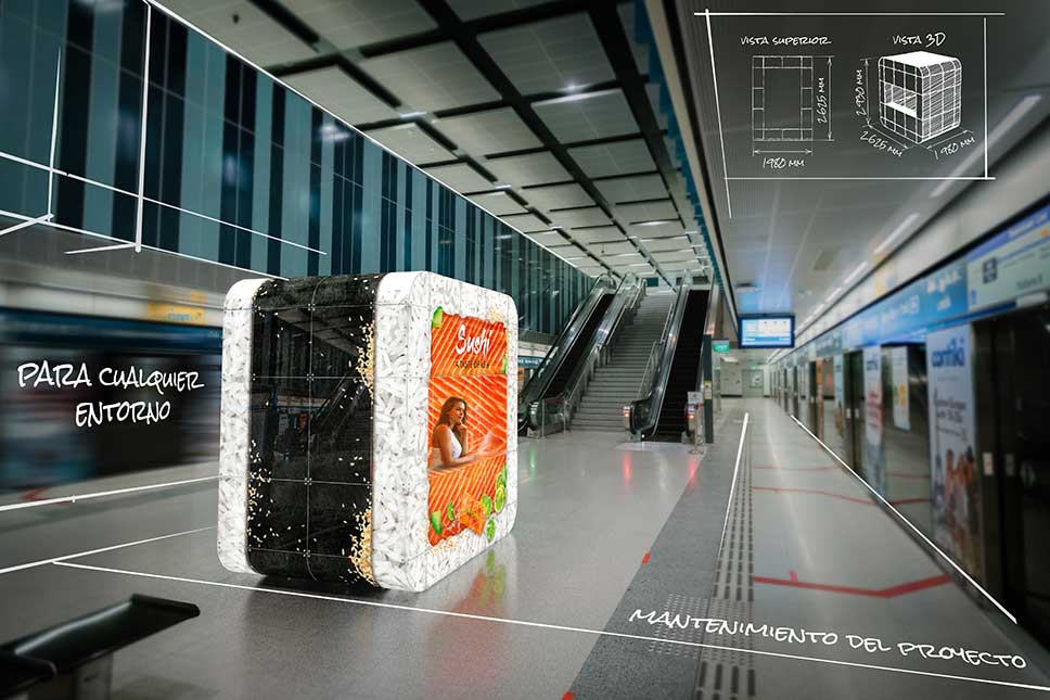 modern glass kiosk